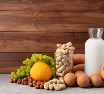 Calcium-rich foods: dairy products, leafy greens, nuts, and fortified drinks