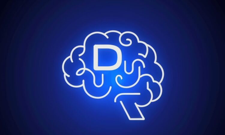 Brain illustration representing the importance of Vitamin D for cognitive health