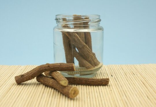 licorice roots in a bottle
