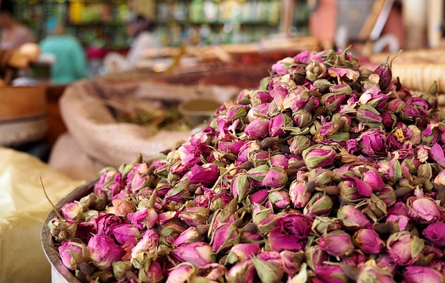 delicate rose petals, offering a fragrant and visually stunning beverage