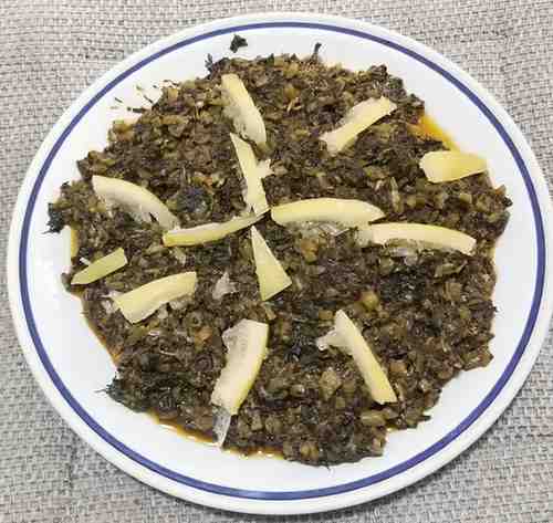 MOROCCAN BKOLA OR MALVA SALAD DISH